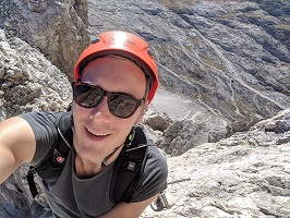 Cortina, Italy - Near a peak and at the end of a Via Ferrata