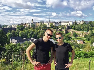 Fort Obergrünewald, City of Luxembourg, Luxembourg - With my brother during our 2016 family vacation