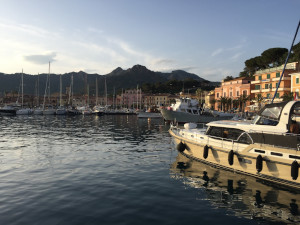 Porto Azzurro, Elba, Italy - Ships in the port of Porto Azzurro on the island of Elba, during my 2018 April tour to Italy.