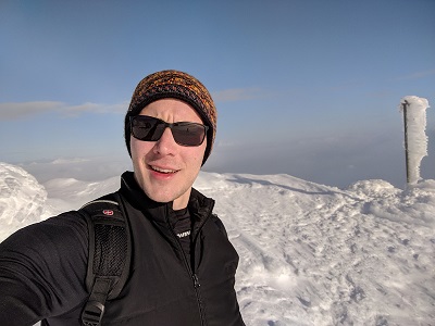 Ďumbier, Tatras, Slovakia - Selfie on the peak during our 2018 January outing